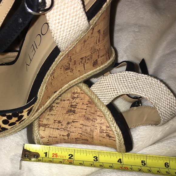 Sole Society Leopard Wedge Platforms Heels - Picture 5 of 8